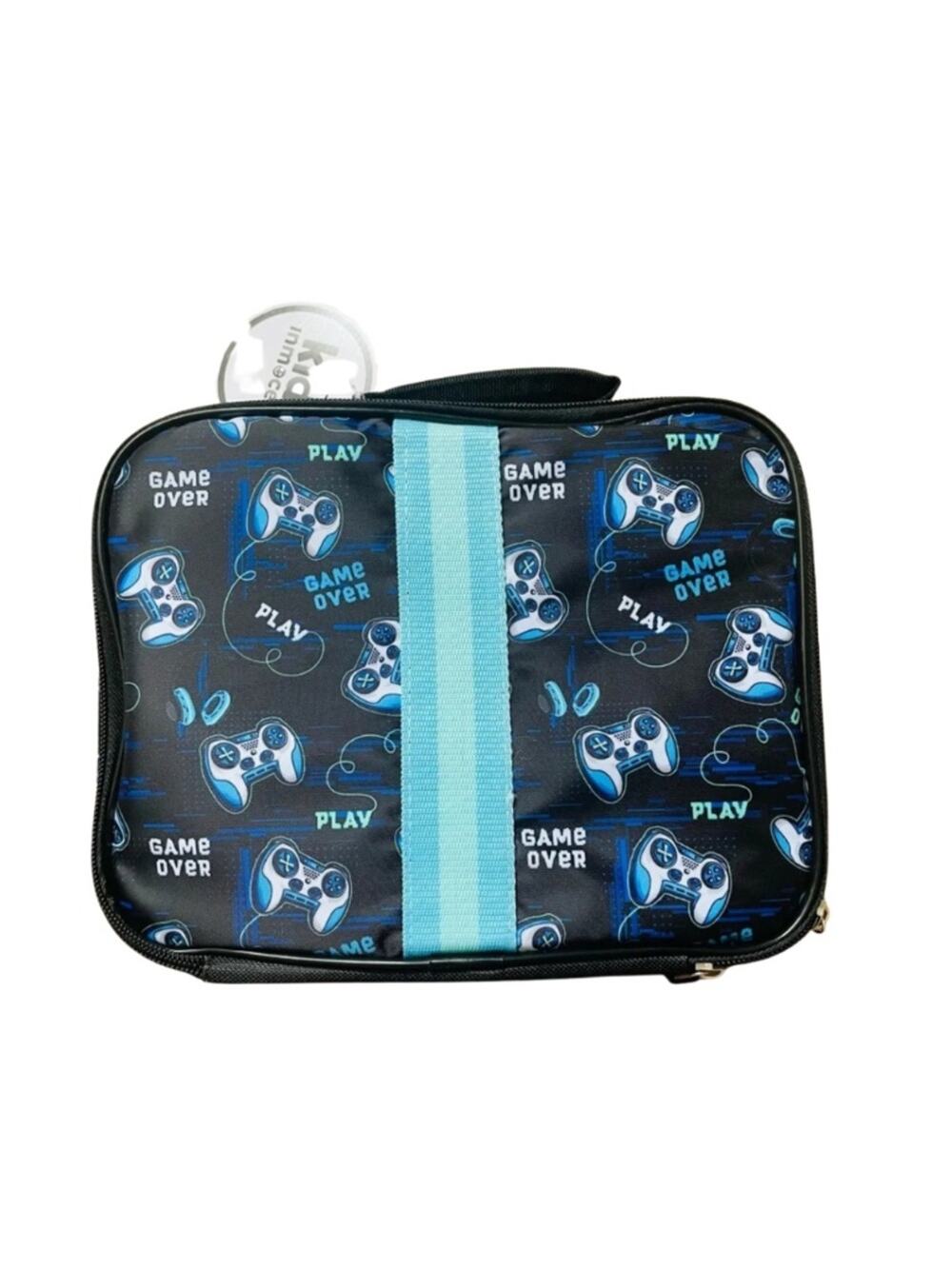 Kids Gaming Lunch Bag - Blue Game Controller Print NWT #0140